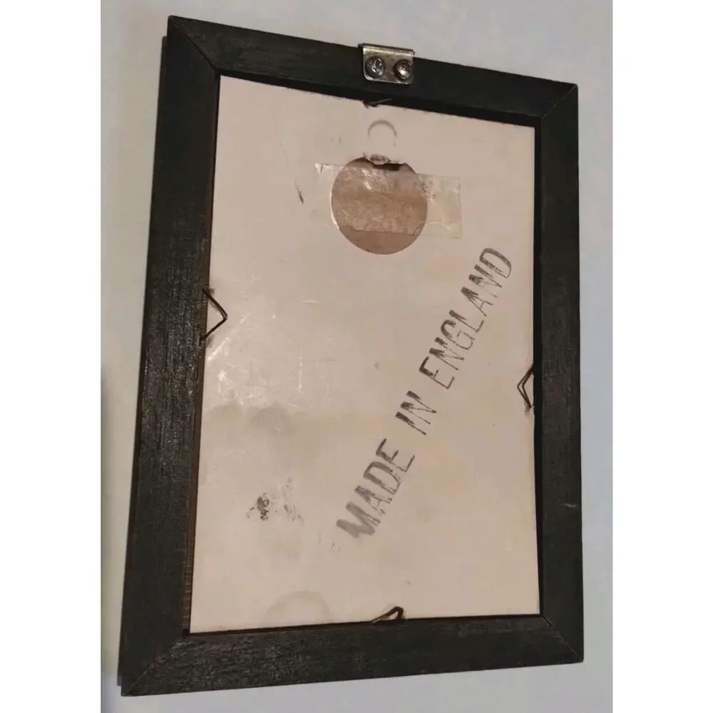 Vintage Holly Hobbie Framed Art Mirror Painted RARE 1970's MADE IN ENGLAND Stamp